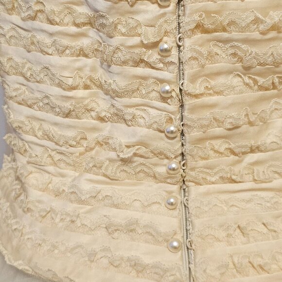 Floranna Victorian Southern Bell Beige‎ Wedding Dress 48/12 - Picture 6 of 9